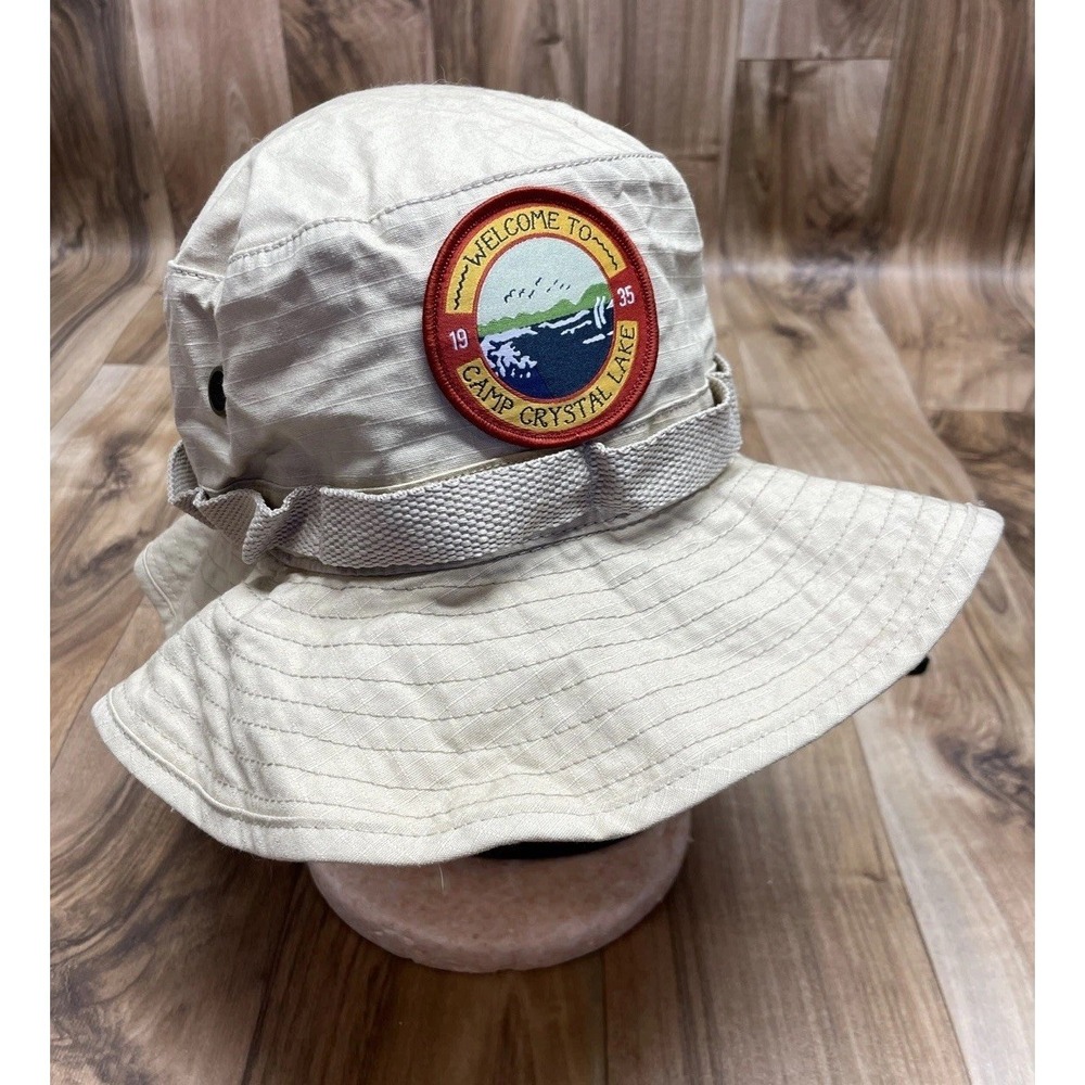 Friday the 13th Camp Crystal Lake‎ Bucket Hat Jason Boonie Beige Adult